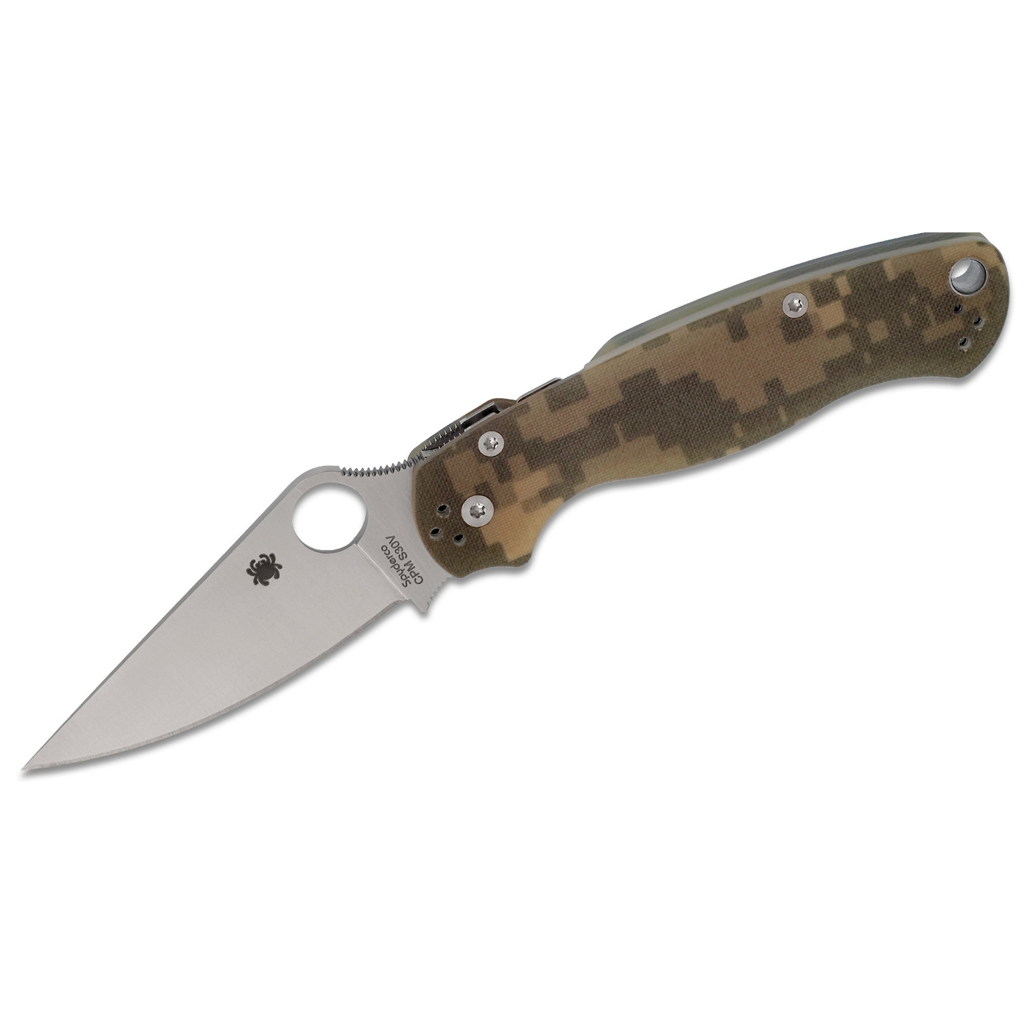 Spyderco Paramilitary 2 Folding Knife 3-7/16" S30V Satin Blade, Digital Camo Handles - C81GPCMO2