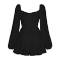 thumbnail image 3 of Mono de manga larga liso de cintura alta suelto con cremallera Unbranded Women Clothing, 3 of 10