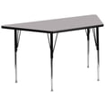 thumbnail image 1 of Pemberly Row 31" x 58" Trapezoid Thermal Fused Top Activity Table in Gray, 1 of 4