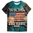 thumbnail image 4 of Leey-World 250 Years American Anniversary 250th Independence Day T-Shirt Patriots Shirts for Women(Mint Green,S), 4 of 7
