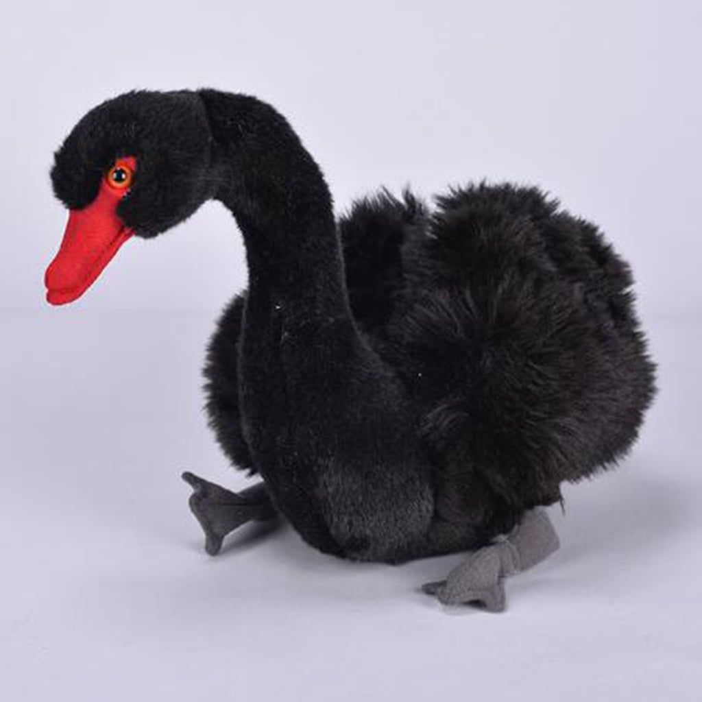 Super Stuffed Plush Simulated Animal Swan Toy Kids Baby Doll Black - Walmart.com