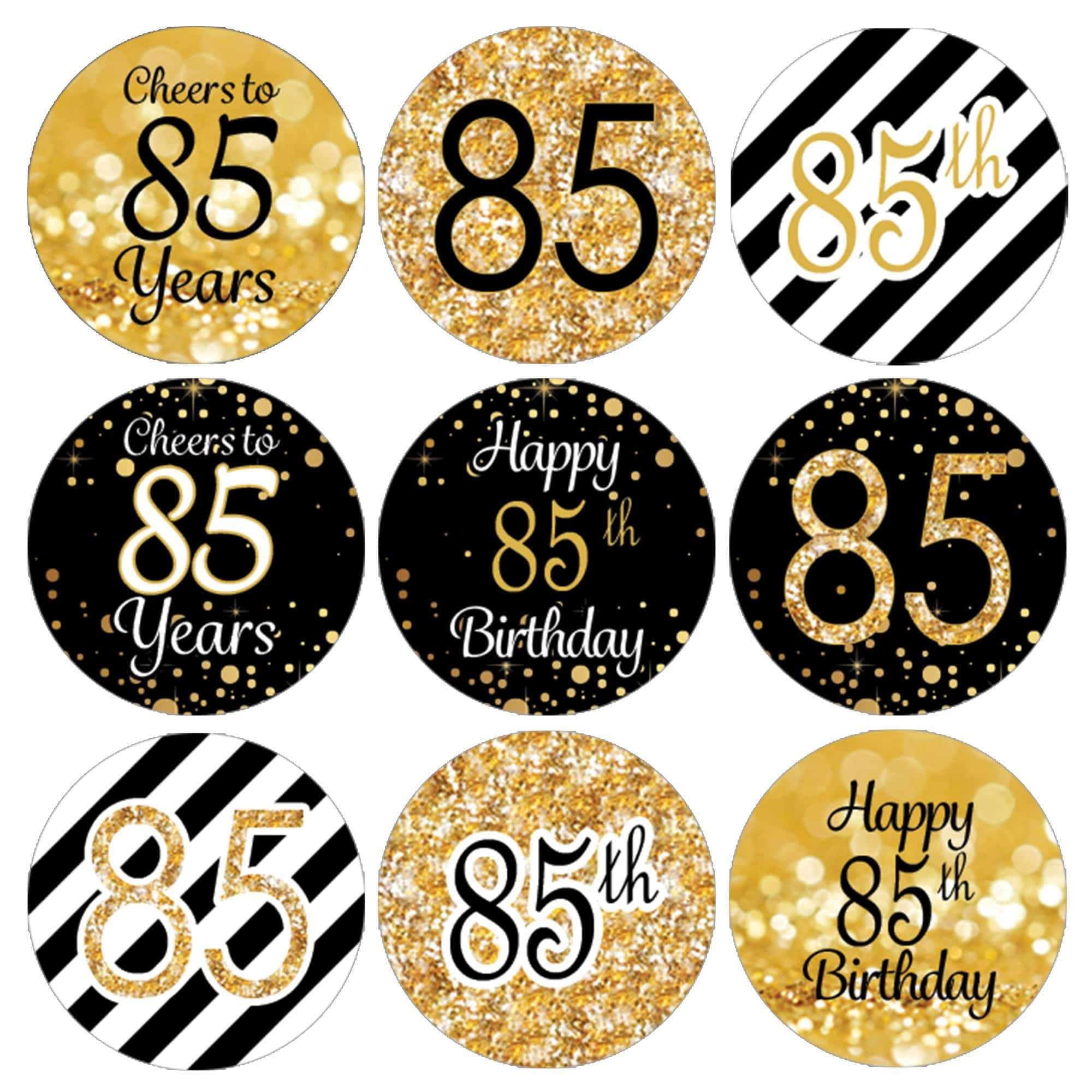 Birthday Gift Happy 80th Birthday Celebrate Party. Mugs Vinyl Sticker Decal Labels for Glasses