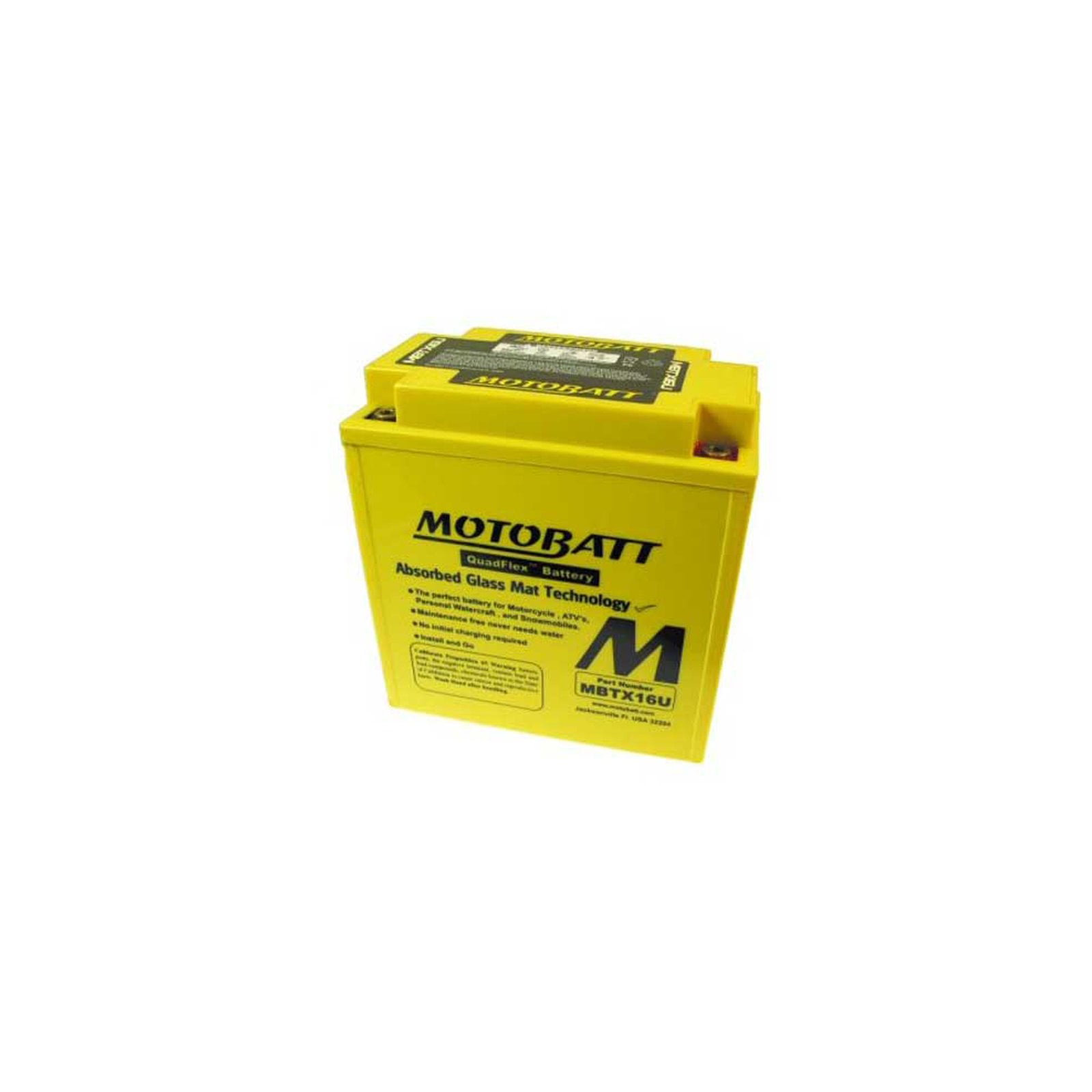 Motobatt MBTX16U Motorrad-Batterie 12V//19Ah