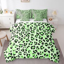 Castle Fairy Teens Cheetah Print Bedding Comforter Set,Animal Print Queen Bedding Sets