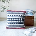 thumbnail image 6 of Laddha Home Designs Handwoven Chindi Geometric Throw Pillow Cover - 18" - Multicolored, 6 of 6