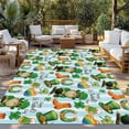 thumbnail image 2 of Saint Patrick's Day Outdoor Rug for Patio/Deck/Porch, Non-Slip Large Area Rug 6 x 9 Ft, Gnomes Hat Boot Clovers Blue Stripes Indoor Outdoor Rugs Washable Area Rugs, Camping Rug Carpet Runner, 2 of 8