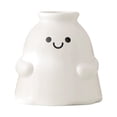 thumbnail image 2 of Cute Ghost Ceramic Flower Vase White Decorative Planter With Face Modern Decor For Fresh Flowers Nursery Room, 2 of 7