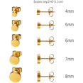 thumbnail image 4 of 14k Yellow Gold Ball Stud Earring with Gold Butterfly Pushbacks, 4 of 6