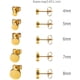 thumbnail image 4 of Laklulu JewelryWe Schmuck 5 Paare Ohrstecker Set, Edelstahl flache runde poliert Ohrringe Ohr-Schmuck für Damen & Herren, Plata/Oro/Rosegold/Negro, Durchmesser 4,5,6,7,8mm, 4 of 6