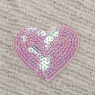 Sun Urs Embroidery Heart Large Patch Handmade Sequin Patches for Clothing  DIY Iron on Patch Embroidery Flowers parche ropa 2piec - Embroidery Heart  Large Patch Handmade Sequin Patches for Clothing DIY Iron