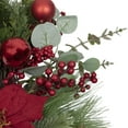 thumbnail image 3 of Northlight Artificial Red Berry and Poinsettia Christmas Wreath, 28-Inch, Unlit, 3 of 5
