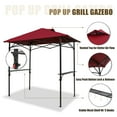 thumbnail image 6 of EAGLE PEAK Pop Up 8' x 5' Grill Gazebo, Instant Outdoor BBQ Canopy, Red, 6 of 7