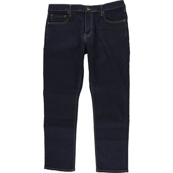 LAZER Mens Slim Straight Leg Jeans, Blue, 38W x 32L