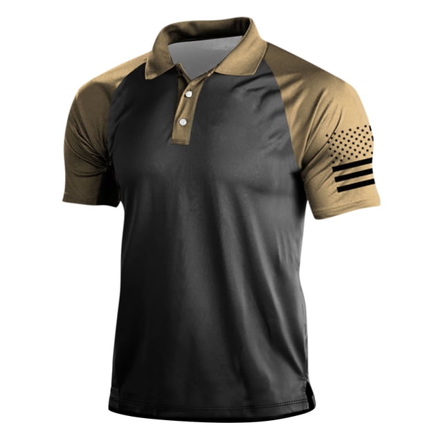 European And American Men's Retro Outdoor Top Digital Printing Short-sleeved Top L