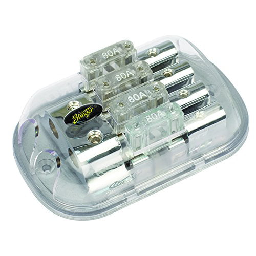 Stinger SPD5625 PRO Series Maxi Fused Power Distribution Block with Two 4 Gauge Input and Four 8 Gauge Outputs