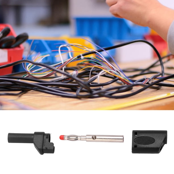 Conector De Seguridad Aislado Con Conector Banana, Material PA Chapado En Oro Y Cobre Puro Con Carcasa Para Prueba Electrónica, 22.160, 4mm, 10 Uds.