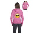 thumbnail image 1 of Womens Emoji with Sunglasses Full-Zip Hooded Sweatshirt, 1 of 5