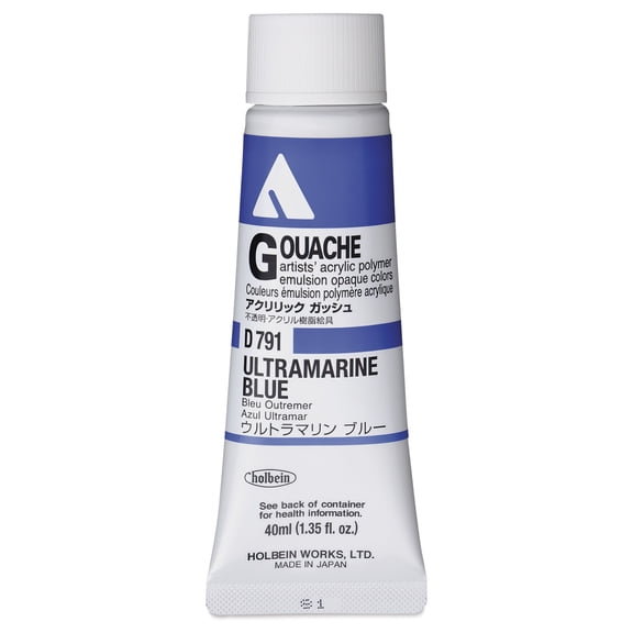Holbein Acrylic Gouache – Ultramarine Blue, 40 ml tube
