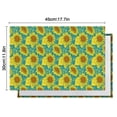 thumbnail image 5 of Blue Yellow Sunflower Pattern Summer Placemats Table Placemats Set Of 6-Linen Kitchen Washable Placemats Table Mats 11.8"x17.7" Non-Slip Heat Resistant, 5 of 5