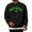 Black, variant on Men's St. Patrick's Day Crew Neck Sweatshirt March 17 Shamrock Graphic Pullover