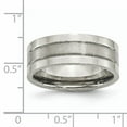thumbnail image 6 of Titanium Grooved 8mm Brushed and Polished Band, 6 of 11