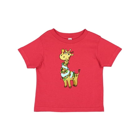 

Inktastic Christmas Giraffe in Colorful Lights Gift Baby Boy or Baby Girl T-Shirt