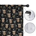 thumbnail image 4 of Blackout Kids Curtains,Black Highland Cow Flower Pattern Childrens Insulated Curtains Set Of 2,Bedroom Essentials,Toddler Room Decor 42"x84", 4 of 5