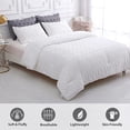 thumbnail image 2 of LUCKYBULL White Tufted Comforter Set 3 Pieces King Size Bedding Set ( 1 Jacquard Lightweight Comforter with 2 Pillowcases), Chenille Dots Soft All Season Down Alternative Comforter Set for Bedding, 2 of 7