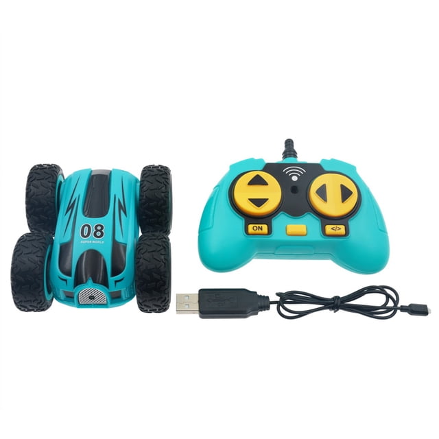 Tholdsy Coche de Control remoto, coches RC creativos, vehículos acrobáticos, juguetes para automóviles, juguete eléctrico de alta velocidad para Kits de construcción modelo Azul Tholdsy FN002984-02