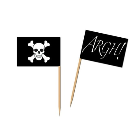 Beistle - Pirate Flag Picks - 2½" - Pack of 12