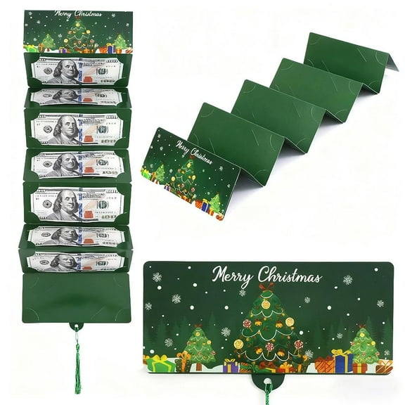 Christmas Surprise Money Holder,Christmas Money Holder with 10 Slots Xmas Gift Card H-older,Xmas Cash Gifts Surprise C-ash Envelope,10 Slots S-urprise X-mas G-ift Card H-older for Santa Cash Supplies