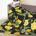 thumbnail image 6 of Fuzoiu Lemon Fruits Flowers Leaves Print Ultra-Soft Micro Fleece Blanket,All Seasons Flannel Throw, Lightweight Blanket for Bed, Sofa, Couch, Movie Night, Camping, and Travel-60"x50", 6 of 7