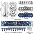 thumbnail image 5 of SPECOOL 18th Birthday Decorations for Boys Men, Navy Blue Silver Theme Party Decor, Blue Silver Latex Balloons and Happy 18th Birthday Banner, Happy 18th Birthday Party Anniversary Supplies, 5 of 7