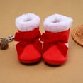 thumbnail image 4 of 0-18M Baby Girls Bow Snow Boots Non Slip Soft Sole Toddler First Walker Winter Warm Crib Shoes, 4 of 8
