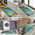 thumbnail image 6 of Teal Marble Gold Wave Pattern Kitchen Rug Mat,Kitchen Runner Rugs Non Skid Washable,Decorative Kitchen Floor Mats for Kitchen,Sink,Laundry,17"x47.2", 6 of 7