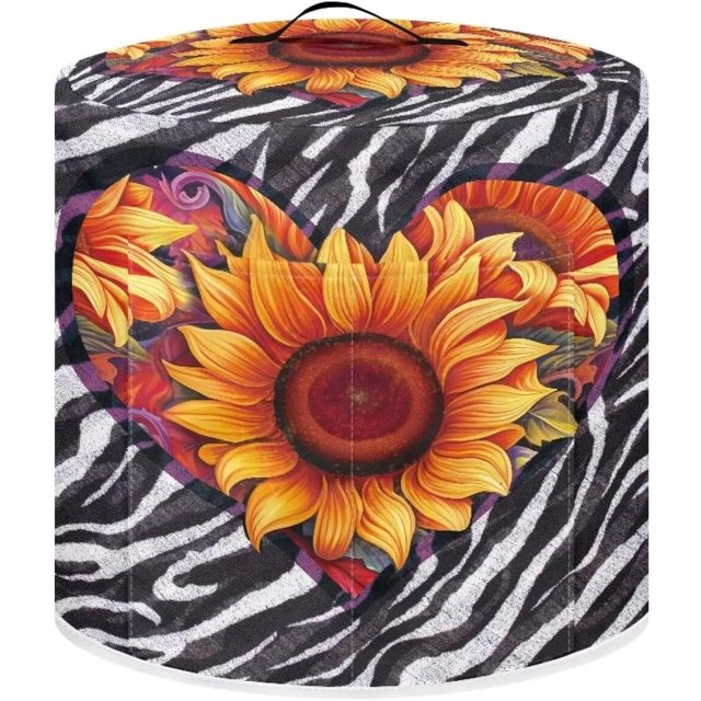 Air Fryer Cover Pressure Also Fit for Rice Cooker and Crock Pot 8 Qt Dust Cover Dust Protection Easy Cleaning ith Top Handle and Accessories Pockets, Sunflowers-21