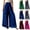 #01 Blue, variant on Womens Flowy Silky Chiffon High Waist Wide Leg Palazzo Pants Elastic Waist Sheer Hem Lightweight Pants Loose Fit Dressy Casual Beach Vacation Pants, #01 Hot Pink, S