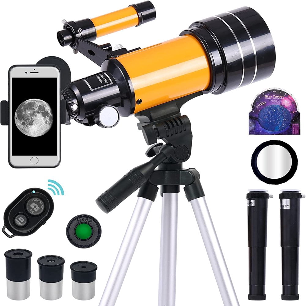 Télescope D'astronomie Pour Enfants – Réfracteur 60 Mm, 3 Oculaires, Trépied, Débutant, Cadeau Anniversaire