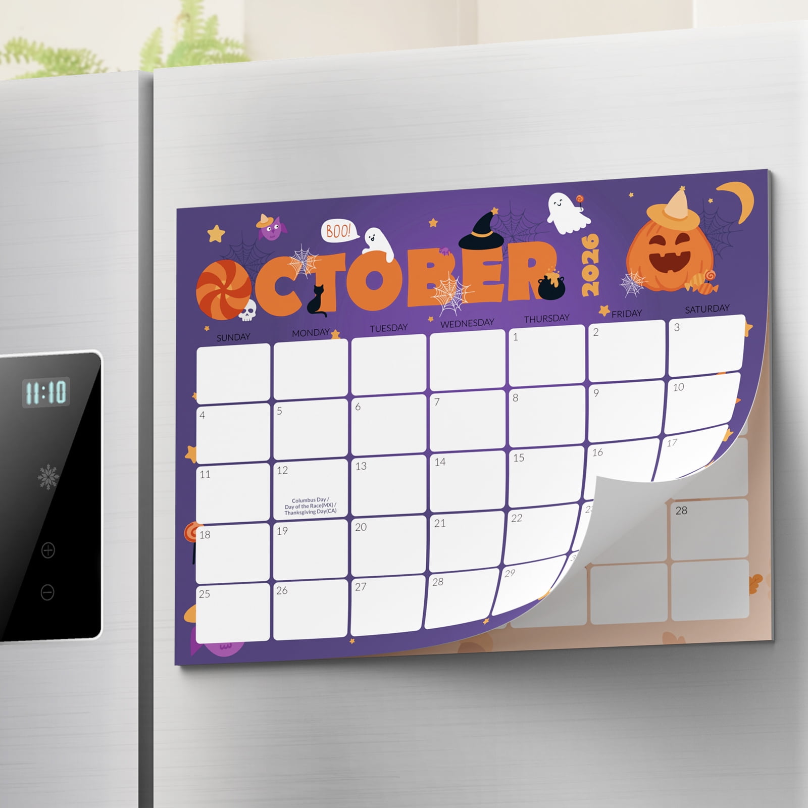 SUNEE Magnetic Calendar for Refrigerator 2026-2027 from October 2026 to March 2028, Fridge Calendar Magnet 18 Month for Family, 8.5"x11" Monthly Wall Calendar, Cute