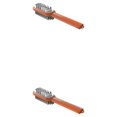 thumbnail image 1 of Advancent Cepillo de limpieza de 2 caras Cepillos de mango largo para zapatos Quitamanchas de polvo Cómodas botas de plástico para el hogar oro naranja 2Conjunto, 1 of 6