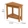 thumbnail image 5 of Marv Chairside Table, Shelf, 24 Inch Angled Oak Brown Mahogany Wood, 5 of 5