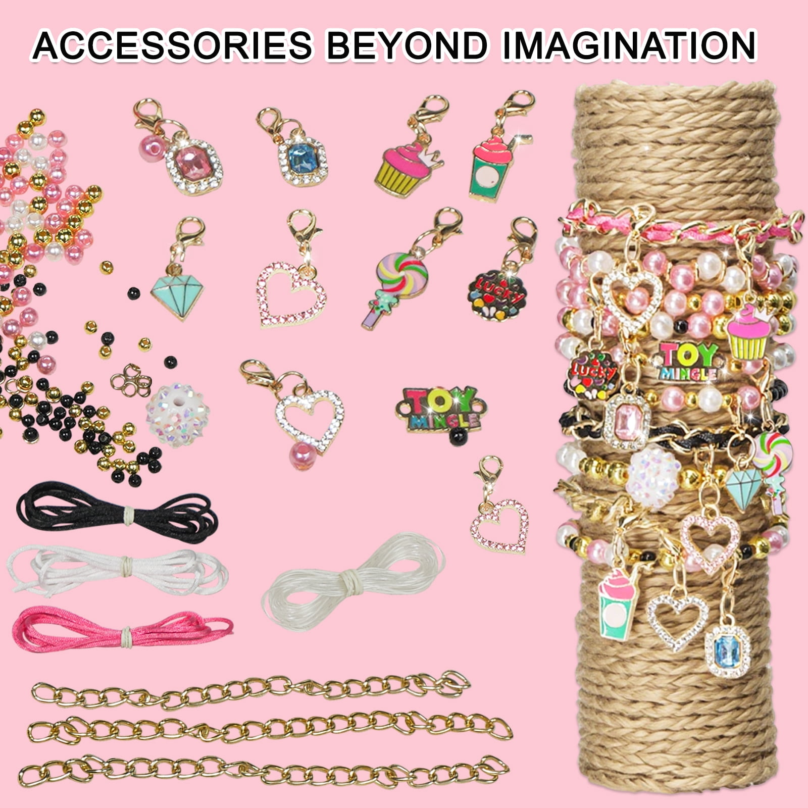 Toymingle Bracelet Making Kit Jewelry Beads Set Child 464 Pieces