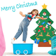 thumbnail image 4 of Árbol de Navidad de fieltro - para niños, decoraciones para árboles de Navidad para colgar en la pared, 4 of 5