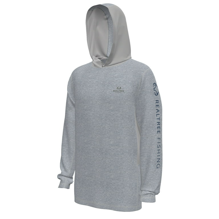 Realtree Men's Long Sleeve Fishing Hoodie, Performance Hooded Tee