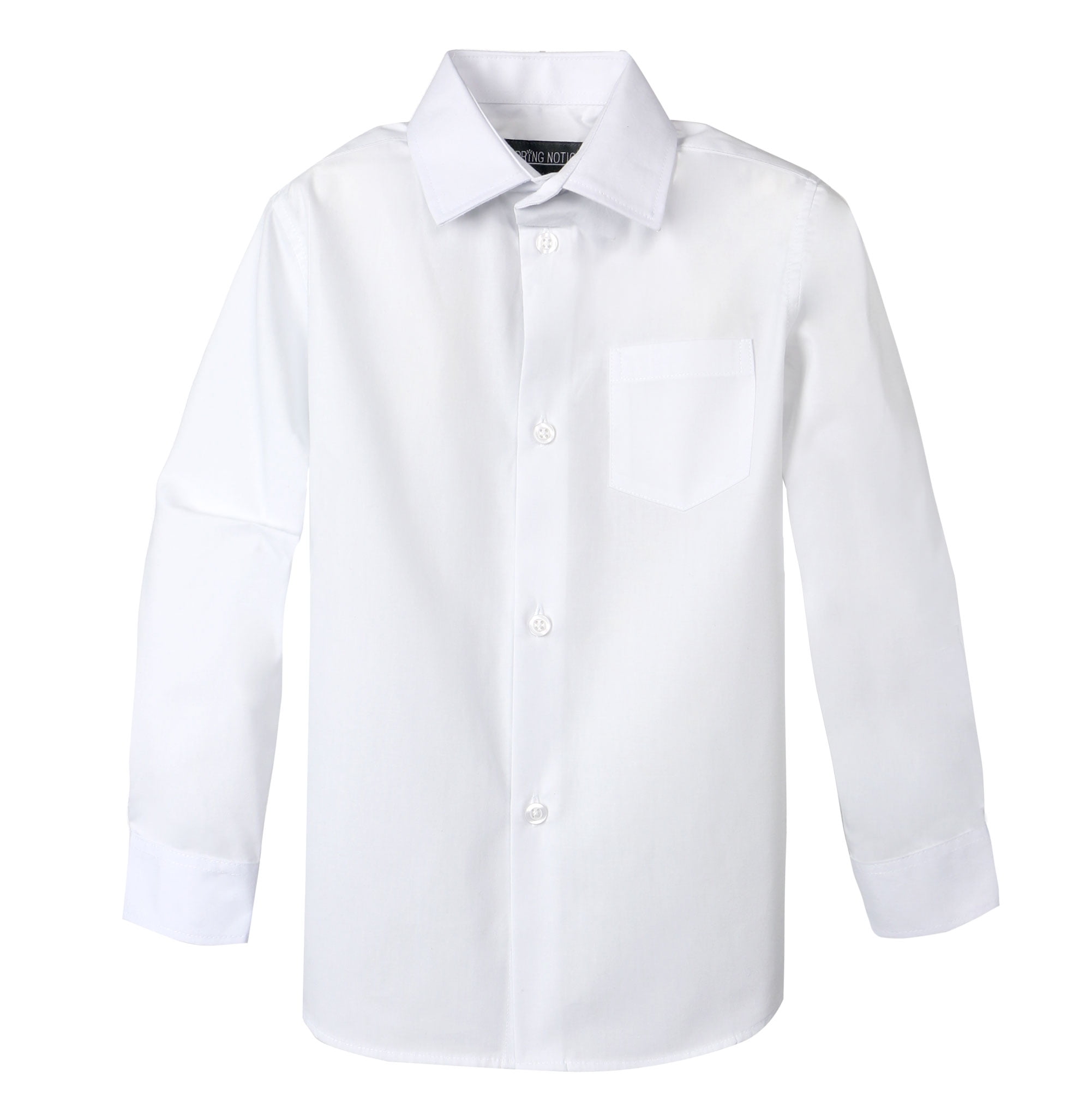 white long sleeve dress shirt walmart