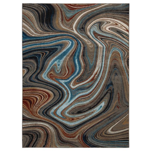 Allstar Rugs  Abstract Themed Polypropylene Area Rug 5' 0" x 6' 11" - Multicolor