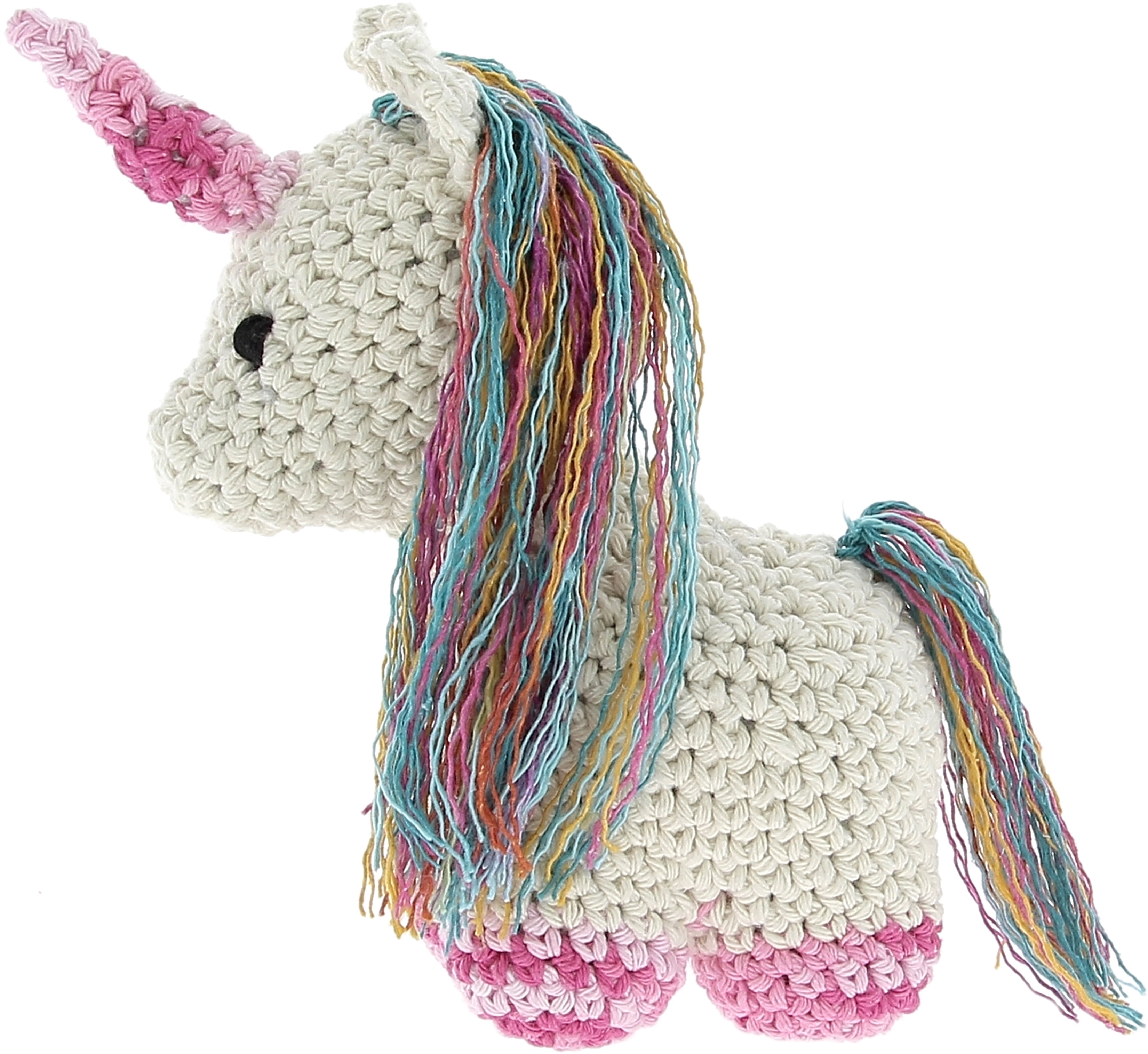Hoooked Unicorn Nora Yarn Kit W/Eco Brabante Yarn-Off White