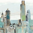 thumbnail image 2 of Pearce, Allison 26x26 White Modern Wood Framed Museum Art Print Titled - Teal City III, 2 of 4