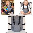 thumbnail image 2 of RV Easy Seat Trona de viaje portátil - Silla elevadora para niños, funda de asiento para trona para niños pequeños - Ajustable, segura, lavable - Fácil de llevar en el bolso Rojo Verde, 2 of 5