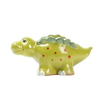 Ceramic Dinosaur Planter with Tray - Blue Triceratops Succulent Pot, 6 Inch Small Cactus Flower Holder, Cute Desktop Decor for Home Office, Unique Gift for Plant Lovers